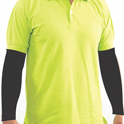 Camiseta tipo polo verde limon hombre