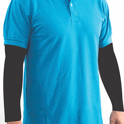 camiseta tipo polo azul medio