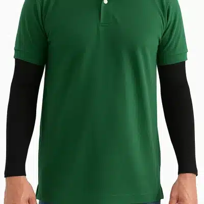 CAMISETA TIPO POLO VERDE BOTELLA